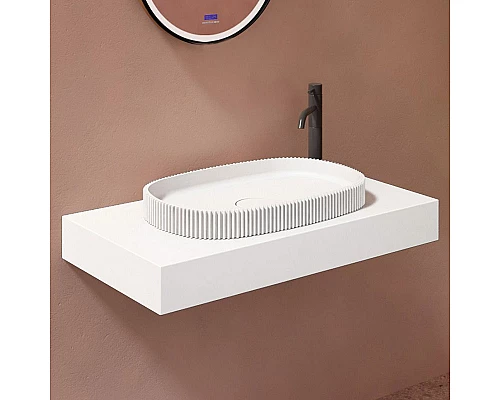 Приобрести Раковина-чаша Abber Stein 55 AS2601 Белая в магазине сантехники Santeh-Crystal.ru