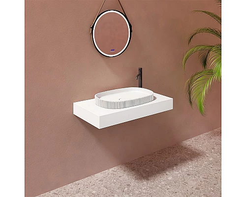 Приобрести Раковина-чаша Abber Stein 55 AS2601 Белая в магазине сантехники Santeh-Crystal.ru