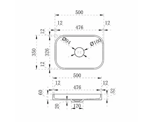 Приобрести Раковина-чаша Abber Stein 50 AS2602 Белая в магазине сантехники Santeh-Crystal.ru