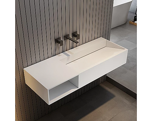 Раковина Abber Stein 100 L AS2640-1.0 L Белая матовая