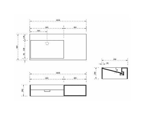 Раковина Abber Stein 100 R AS2640-1.0 R Белая матовая