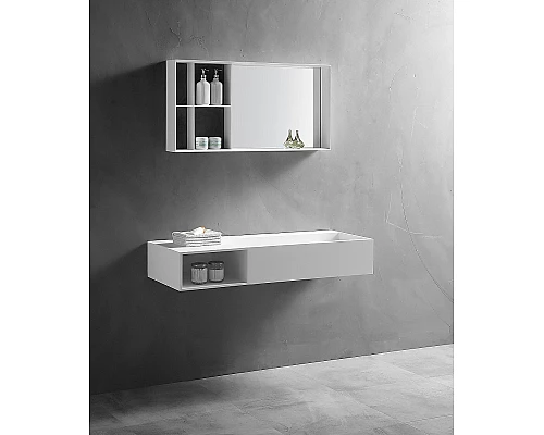 Раковина Abber Stein 120 L AS2640-1.2 L Белая матовая