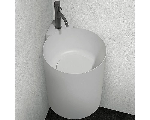 Раковина Abber Stein 42 AS2625 угловая Белая матовая