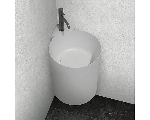 Раковина Abber Stein 42 AS2625 угловая Белая матовая