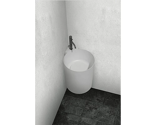 Раковина Abber Stein 42 AS2625 угловая Белая матовая