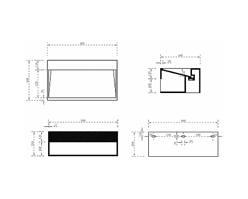 Раковина Abber Stein 80 AS2645-0.8 Белая матовая