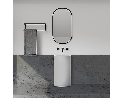 Раковина Abber Stein 45 AS2506-H Белая матовая