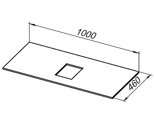 Заказать Столешница под раковину Allen Brau Infinity 100 1.21012.GR-S Графит структ в магазине сантехники Santeh-Crystal.ru