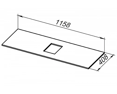 Купить Столешница под раковину Allen Brau Priority 120 1.31012.G Графит в магазине сантехники Santeh-Crystal.ru