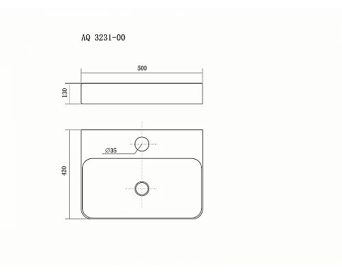 Купить Раковина Aquatek 50 AQ3231-00 Белая в магазине сантехники Santeh-Crystal.ru