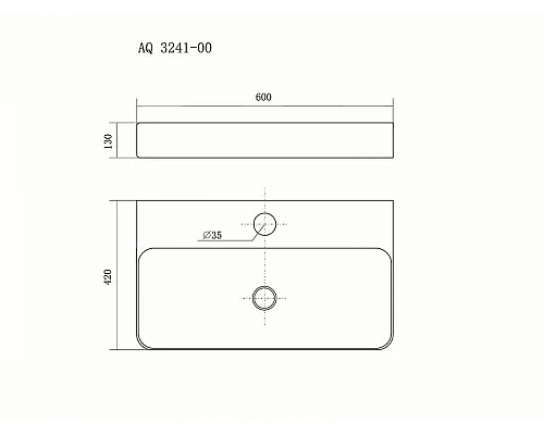 Купить Раковина Aquatek 60 AQ3241-00 Белая в магазине сантехники Santeh-Crystal.ru