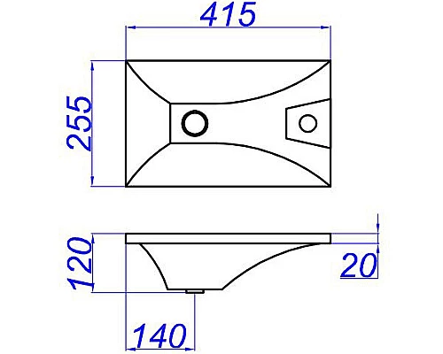 Приобрести Раковина Aqwella Malaga 42 Mal.04.04.D Белая в магазине сантехники Santeh-Crystal.ru