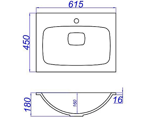 Купить Раковина Aqwella Malaga 60 Mal.06.04.D Белая в магазине сантехники Santeh-Crystal.ru