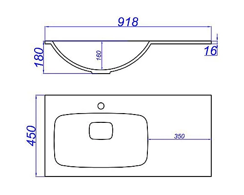 Приобрести Раковина Aqwella Malaga 90 Mal.09.04.D-L Белая в магазине сантехники Santeh-Crystal.ru