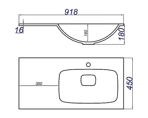 Приобрести Раковина Aqwella Malaga 90 Mal.09.04.D-R Белая в магазине сантехники Santeh-Crystal.ru