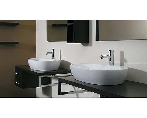 Приобрести Раковина Azzurra Elegance Circle 60 ELLA060420CMBI/(ECI60M bi)x1 Белая в магазине сантехники Santeh-Crystal.ru