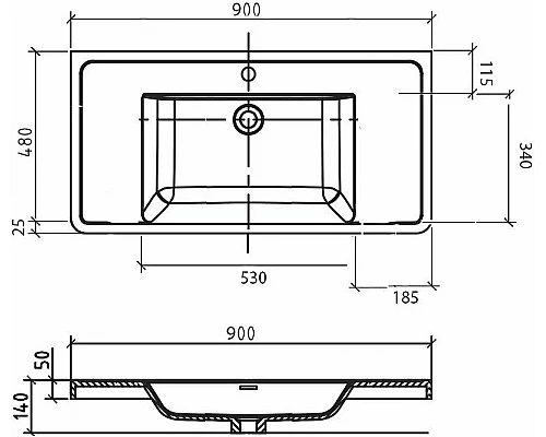 Купить Раковина BelBagno Ancona-N 90 EA-900-LVB Белая в магазине сантехники Santeh-Crystal.ru