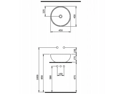 Приобрести Раковина-чаша Berges Mascon 45 181002 Белая глянцевая в магазине сантехники Santeh-Crystal.ru