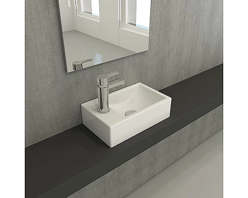 Купить Раковина Berges Small 37 L 182009 Белая глянцевая в магазине сантехники Santeh-Crystal.ru