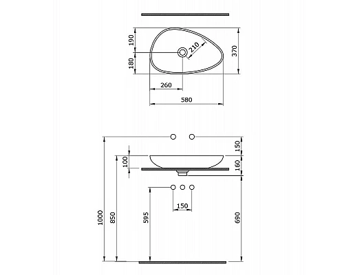 Купить Раковина-чаша Bocchi Etna 58 1114-025-0125 Кофейная матовая в магазине сантехники Santeh-Crystal.ru