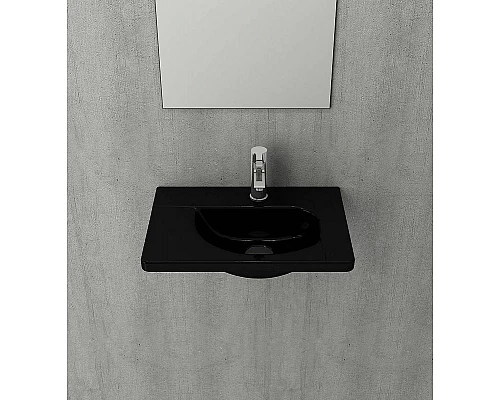 Приобрести Раковина Bocchi Taormina Arch 45 1015-005-0126 Черная глянцевая в магазине сантехники Santeh-Crystal.ru