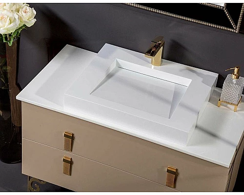 Приобрести Столешница под раковину Boheme Armadi Art NeoArt 100 851-100 Белая в магазине сантехники Santeh-Crystal.ru