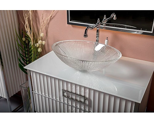 Купить Столешница под раковину Boheme Armadi Art NeoArt 80 853-080-WH Белая в магазине сантехники Santeh-Crystal.ru