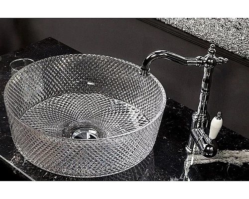 Купить Раковина-чаша Boheme NeoArt 39 817-S Серебро в магазине сантехники Santeh-Crystal.ru