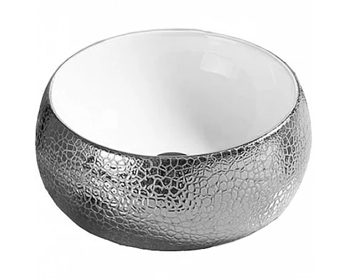 Приобрести Раковина CeramaLux 40 С1062 Серебряная в магазине сантехники Santeh-Crystal.ru