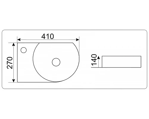 Приобрести Раковина CeramaLux 41 9273R Белая в магазине сантехники Santeh-Crystal.ru