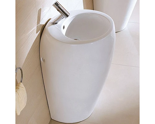 Приобрести Раковина CeramaLux 52 1001 Белая в магазине сантехники Santeh-Crystal.ru