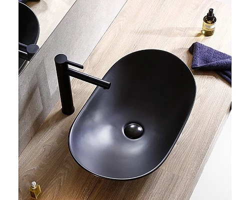 Приобрести Раковина-чаша CeramaLux 61 7811AMB Черная матовая в магазине сантехники Santeh-Crystal.ru