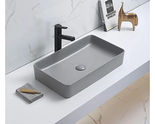 Приобрести Раковина-чаша CeramaLux 60 78189MH-5 Светло-серая в магазине сантехники Santeh-Crystal.ru