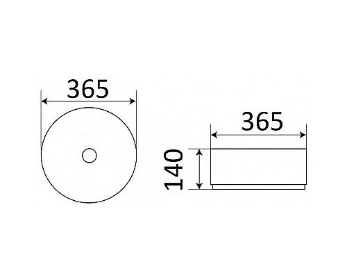 Купить Раковина-чаша CeramaLux 37 C1055 Бело-золотая в магазине сантехники Santeh-Crystal.ru