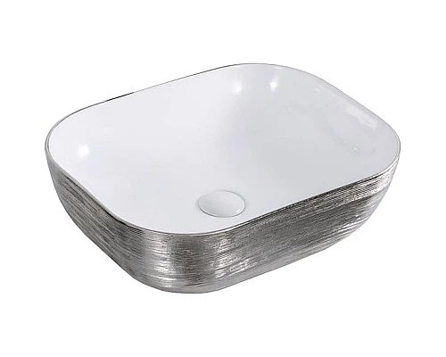 Приобрести Раковина-чаша CeramaLux 46 D1333H131 Серебро Белая в магазине сантехники Santeh-Crystal.ru