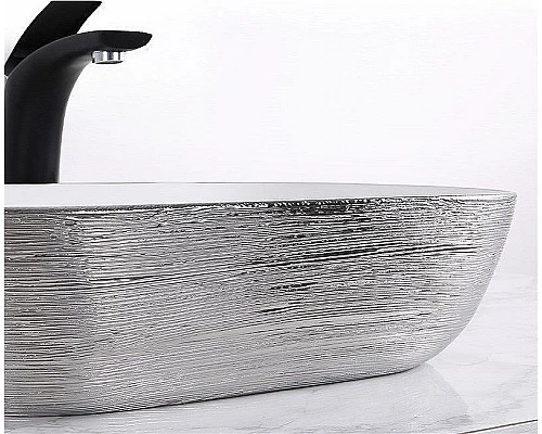 Приобрести Раковина-чаша CeramaLux 46 D1333H131 Серебро Белая в магазине сантехники Santeh-Crystal.ru