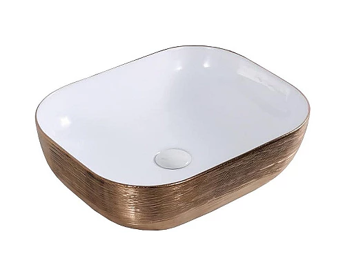 Приобрести Раковина-чаша CeramaLux 46 D1333H132 Медь Белая в магазине сантехники Santeh-Crystal.ru