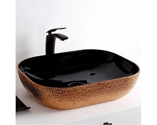 Купить Раковина-чаша CeramaLux 50 D1302H024 Медь Черная в магазине сантехники Santeh-Crystal.ru