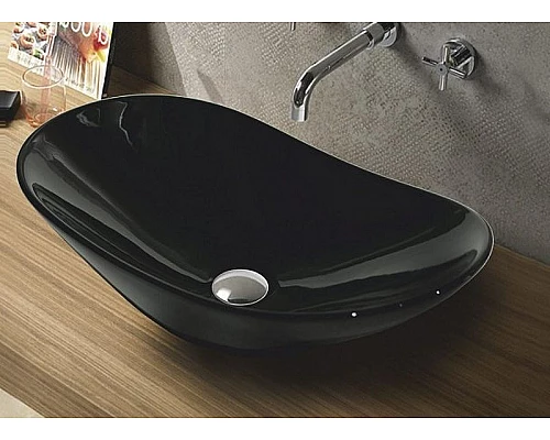 Приобрести Раковина-чаша CeramaLux 60 7811АВ Черная глянцевая в магазине сантехники Santeh-Crystal.ru
