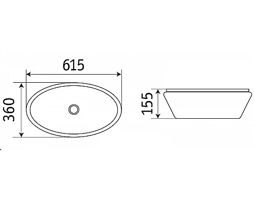 Приобрести Раковина-чаша CeramaLux 60 7811АВ Черная глянцевая в магазине сантехники Santeh-Crystal.ru