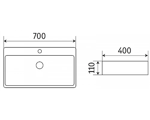 Приобрести Раковина CeramaLux 70 78575 Белая глянцевая в магазине сантехники Santeh-Crystal.ru