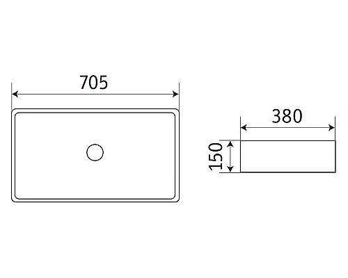 Купить Раковина-чаша CeramaLux 70 78576 Белая глянцевая в магазине сантехники Santeh-Crystal.ru