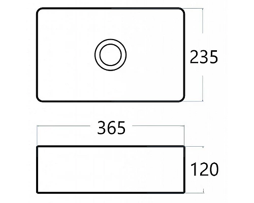 Купить Раковина-чаша CeramaLux 36 6230 Белая глянцевая в магазине сантехники Santeh-Crystal.ru