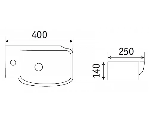 Приобрести Раковина CeramaLux 40 78580R Белая глянцевая в магазине сантехники Santeh-Crystal.ru