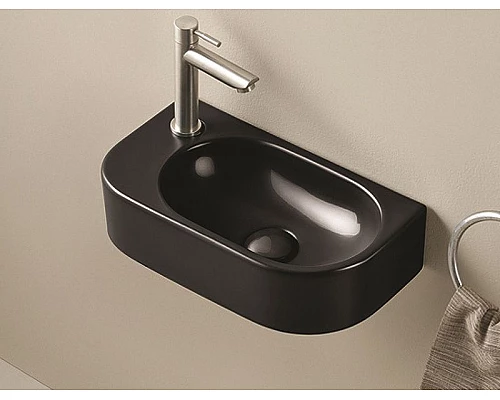 Купить Раковина CeramaLux 40 78204RB Черная глянцевая в магазине сантехники Santeh-Crystal.ru