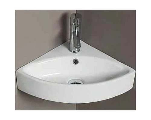 Приобрести Раковина CeramaLux 50 78378 угловая Белая глянцевая в магазине сантехники Santeh-Crystal.ru