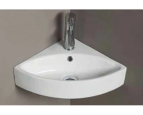 Приобрести Раковина CeramaLux 50 78378 угловая Белая глянцевая в магазине сантехники Santeh-Crystal.ru