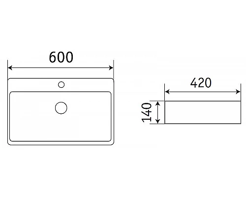 Заказать Раковина CeramaLux 60 8145MB Черная матовая в магазине сантехники Santeh-Crystal.ru