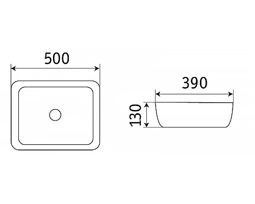 Приобрести Раковина-чаша CeramaLux 50 2105B Черная глянцевая в магазине сантехники Santeh-Crystal.ru