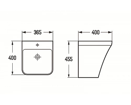 Купить Раковина CeramaLux 36 500PMB Черная матовая в магазине сантехники Santeh-Crystal.ru